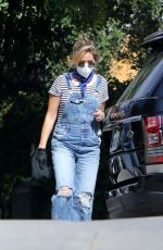 ASHLEY TISDALE in Denim Overalls Out House Hunting in Los Angeles 09/18/2020