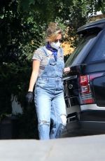 ASHLEY TISDALE in Denim Overalls Out House Hunting in Los Angeles 09/18/2020