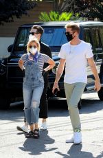 ASHLEY TISDALE in Denim Overalls Out House Hunting in Los Angeles 09/18/2020