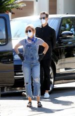 ASHLEY TISDALE in Denim Overalls Out House Hunting in Los Angeles 09/18/2020