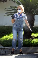 ASHLEY TISDALE in Denim Overalls Out House Hunting in Los Angeles 09/18/2020