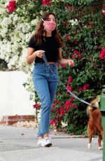 AUBREY PLAZA and Jeff Baena Out with Their Dogs in Los Angeles 08/27/2020