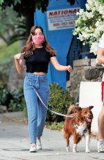 AUBREY PLAZA and Jeff Baena Out with Their Dogs in Los Angeles 08/27/2020