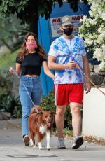 AUBREY PLAZA and Jeff Baena Out with Their Dogs in Los Angeles 08/27/2020