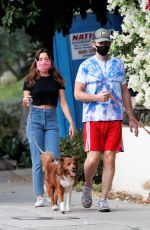 AUBREY PLAZA and Jeff Baena Out with Their Dogs in Los Angeles 08/27/2020
