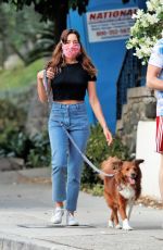 AUBREY PLAZA and Jeff Baena Out with Their Dogs in Los Angeles 08/27/2020