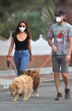 AUBREY PLAZA and Jeff Baena Out with Their Dogs in Los Angeles 09/15/2020