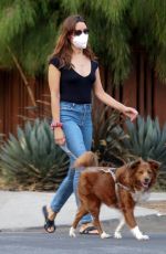 AUBREY PLAZA and Jeff Baena Out with Their Dogs in Los Angeles 09/15/2020