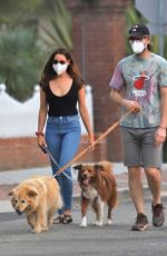 AUBREY PLAZA and Jeff Baena Out with Their Dogs in Los Angeles 09/15/2020