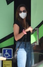AUBREY PLAZA in Denim at a Gas Station in Los Angeles 09/20/2020