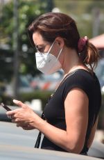 AUBREY PLAZA in Denim at a Gas Station in Los Angeles 09/20/2020