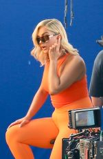 BEBE REXHA on the Set of JBL Headgear in Los Angeles 09/28/2020