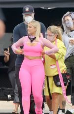 BEBE REXHA on the Set of JBL Headgear in Los Angeles 09/28/2020