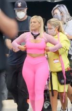 BEBE REXHA on the Set of JBL Headgear in Los Angeles 09/28/2020