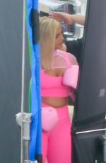 BEBE REXHA on the Set of JBL Headgear in Los Angeles 09/28/2020