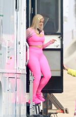 BEBE REXHA on the Set of JBL Headgear in Los Angeles 09/28/2020