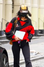 BELLA HADID Leavesat a Studio in New York 09/28/2020