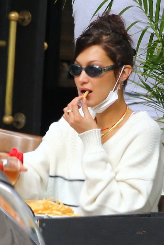 BELLA HADID Out for Lunch at Three Guys in New York 09/24/2020