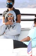 BEYONCE and her husband Jjay Z at a Boat Ride in The Hamptons 09/14/2020