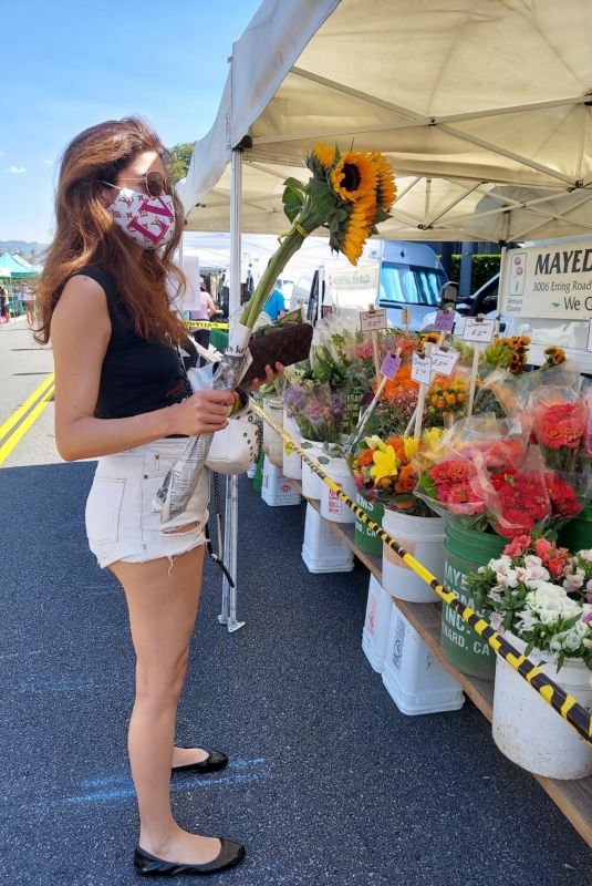BLANCA BLANCO at a Farmers Market in West Hollywood 09/06/2020