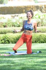 BROOKE BURKE at Her Bi-weekly Booty Burn Class in Her Backyard 08/28/2020