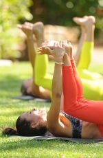 BROOKE BURKE at Her Bi-weekly Booty Burn Class in Her Backyard 08/28/2020