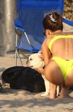 CAMILA COELHO in a Yellow Bikini at a Beach in Santa Monica 09/19/2020