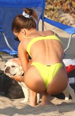 CAMILA COELHO in a Yellow Bikini at a Beach in Santa Monica 09/19/2020