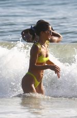 CAMILA COELHO in a Yellow Bikini at a Beach in Santa Monica 09/19/2020
