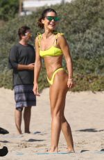 CAMILA COELHO in a Yellow Bikini at a Beach in Santa Monica 09/19/2020