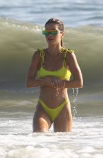 CAMILA COELHO in a Yellow Bikini at a Beach in Santa Monica 09/19/2020