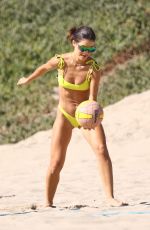 CAMILA COELHO in a Yellow Bikini at a Beach in Santa Monica 09/19/2020