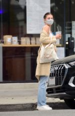 CAMILA MORRONE in Ripped Denim Out with Her Dog in Los Angeles 09/11/2020