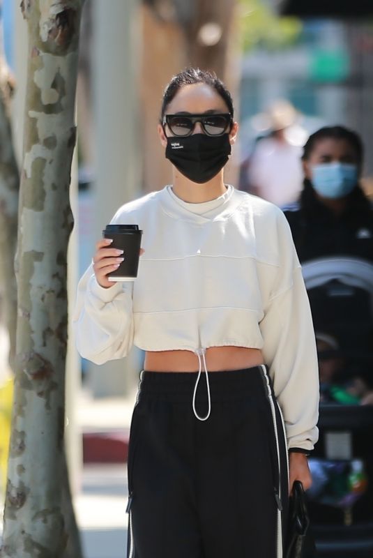 CARA SANTANA Out for Morning Coffee in West Hollywood 09/01/2020