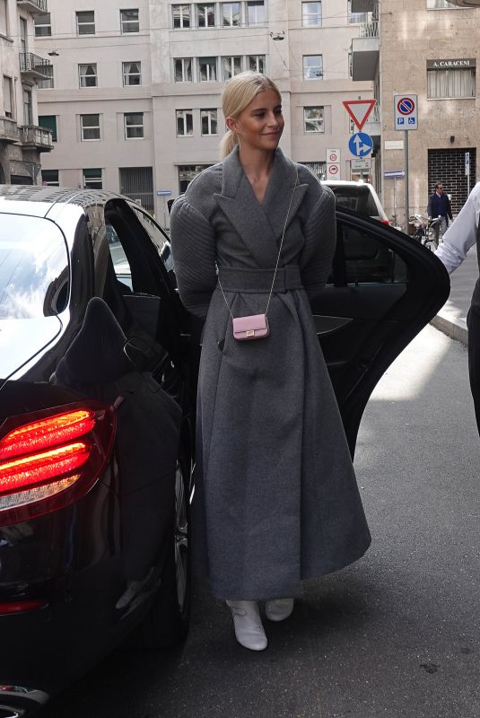 CAROLINE DAUR Out at Milan Fashion Week 09/22/2020