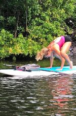 CASSIE SCERBO Doing Yoga at Paddle Board - Instagram Photos 09/13/2020