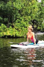 CASSIE SCERBO Doing Yoga at Paddle Board - Instagram Photos 09/13/2020