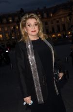 CATHERINE DENEUVE Arrives at Louis Vuitton Stellar Jewelry Launch in Paris 09/28/2020