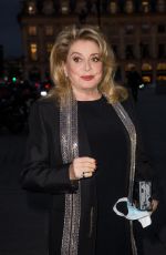 CATHERINE DENEUVE Arrives at Louis Vuitton Stellar Jewelry Launch in Paris 09/28/2020