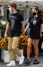 CHANTEL JEFFRIES and Drew Taggert at Farmers Market in Los Angeles 09/13/2020