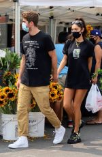 CHANTEL JEFFRIES and Drew Taggert at Farmers Market in Los Angeles 09/13/2020