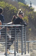 CHARLOTTE MCKINNEY Doing Yoga with Friends at a Beach in Malibu 09/23/2020
