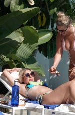CHLOE FERRY and BETHAN KERSHAW in Bikinis at a Pool in Spain 09/03/2020