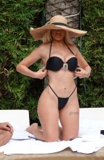 CHLOE FERRY in a Black Bikini Celebrates her 25th Birthday at a Pool in Spain 09/01/2020