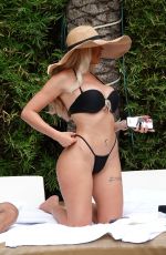 CHLOE FERRY in a Black Bikini Celebrates her 25th Birthday at a Pool in Spain 09/01/2020