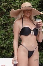 CHLOE FERRY in a Black Bikini Celebrates her 25th Birthday at a Pool in Spain 09/01/2020