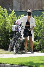 CHRISSY TEIGEN Out Riding a Bike in Sherman Oaks 09/03/2020