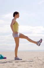 CHYLER LEIGH Workout at a Beach