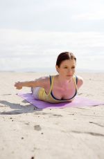 CHYLER LEIGH Workout at a Beach