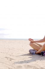 CHYLER LEIGH Workout at a Beach